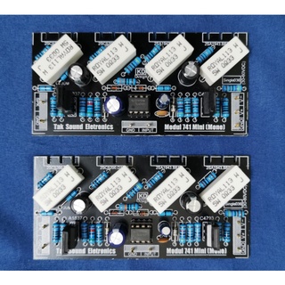 บอร์ดกึ่งสำเร็จรูป 741สเตอรีโอ)รับไฟ +/-35 ถึง +/-80 VDC