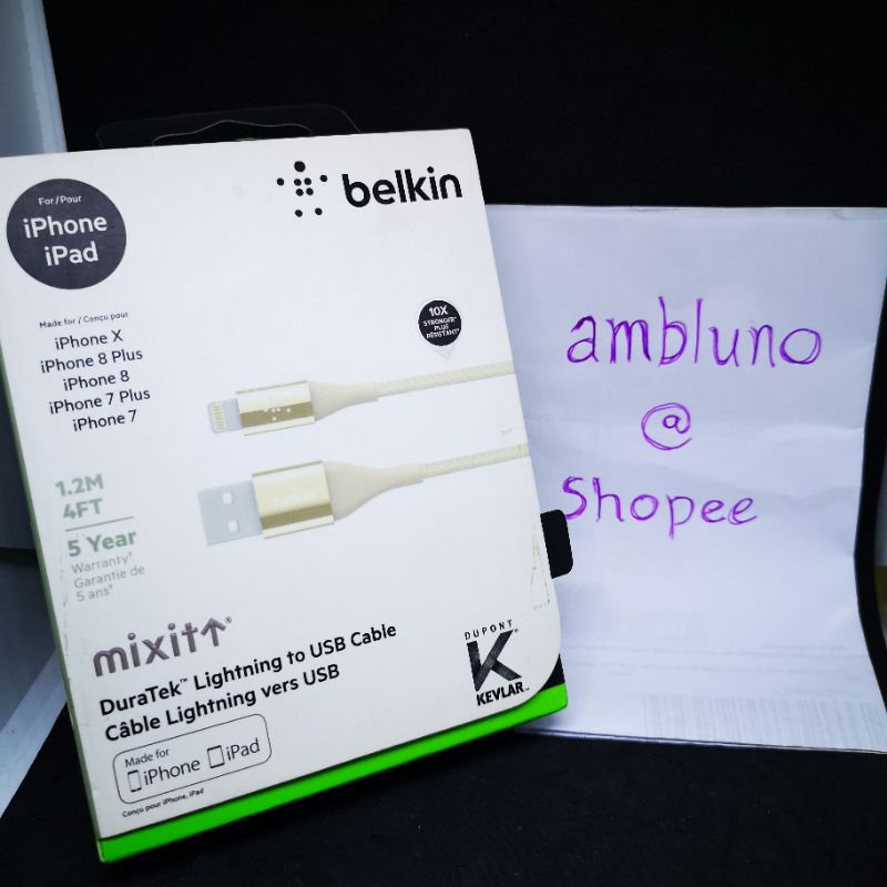 สายชาร์จ Lightning Belkin Mixit