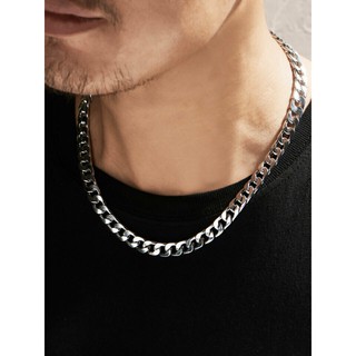 Silver Chain Necklace สร้อยคอแฟชั่นลายโซ่ (พร้อมจัดส่ง)