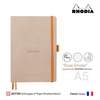 Rhodia Goalbook "Rose Smoke" Dotted A5 Softcover - สมุดโน๊ตโรเดียโกล์บุ้ค ปกอ่อน A5 ลายจุด