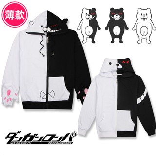 เสื้อกันหนาวแบบมีฮู้ดสำหรับผู้หญิง Danganronpa: Trigger Happy Havoc Monokuma