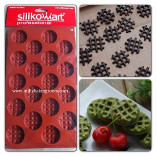 Silikomart mini waffle silicone mold,round