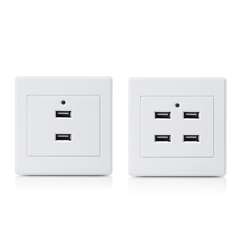 Fa USB Mounting Charger Power Adapter Plug Outlet Grounded Wall Socket 2 4 พอร์ต