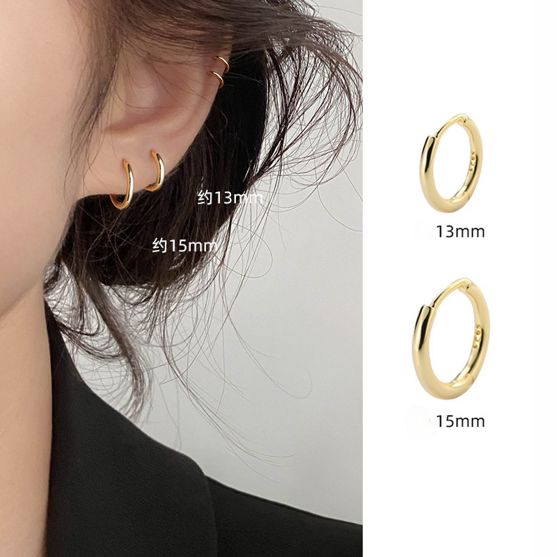 2024 Helix ต่างหู Hoop ต่างหูสําหรับผู้หญิง Hikaw Vintage Rose Gold หลาย Dangle วงกลมขนาดเล็กอุปกรณ์เสริมเครื่องประดับ Steampunk คลิปหูของขวัญ