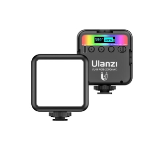 Ulanzi VL49 Mini (RGB 360 สี) Light Rechargable ไฟติดหัวกล้อง ปรับแสง RGB ได้ 360 สี ขนาดพกพาสะดวก