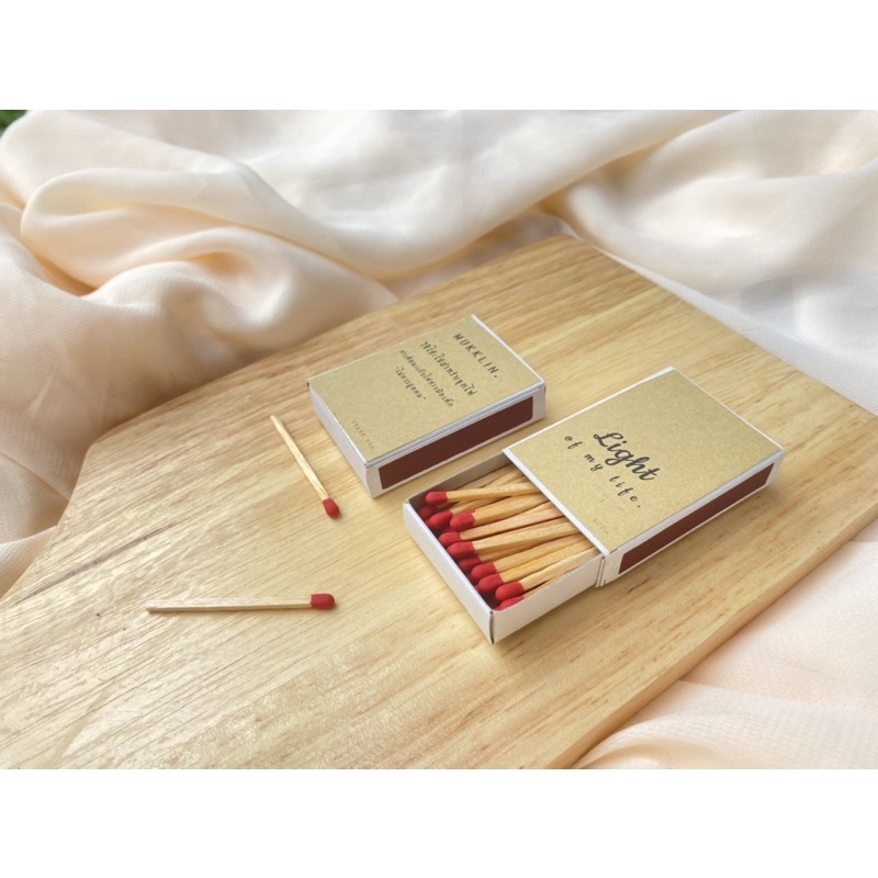 ไม้ขีดไฟ Mukklin มินิมอล (พร้อมส่ง) บรรจุ 40 ก้าน