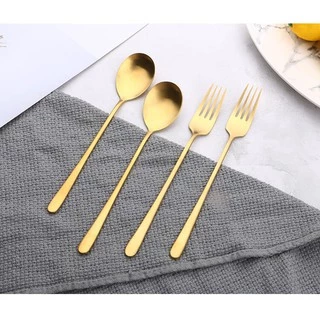 ช้อน ส้อม สแตนเลส 1คู่ ยาว 20ซม รุ่นหนา 2.5mm