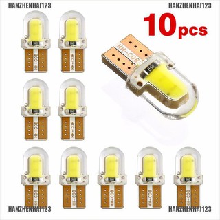 Hanzhenhai✿หลอดไฟซิลิกา LED T10 194 168 W5W 8SMD สีขาวสว่าง 10 ชิ้น