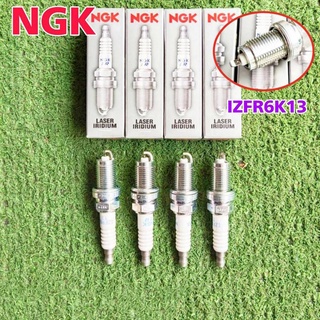 หัวเทียน Honda ฮอนด้า หัวเทียน IZFR6K13  ยี่ห้อ NGK กล่องเทา เลเซอร์อิริเดียม ( 1 ชุด 4 หัว )