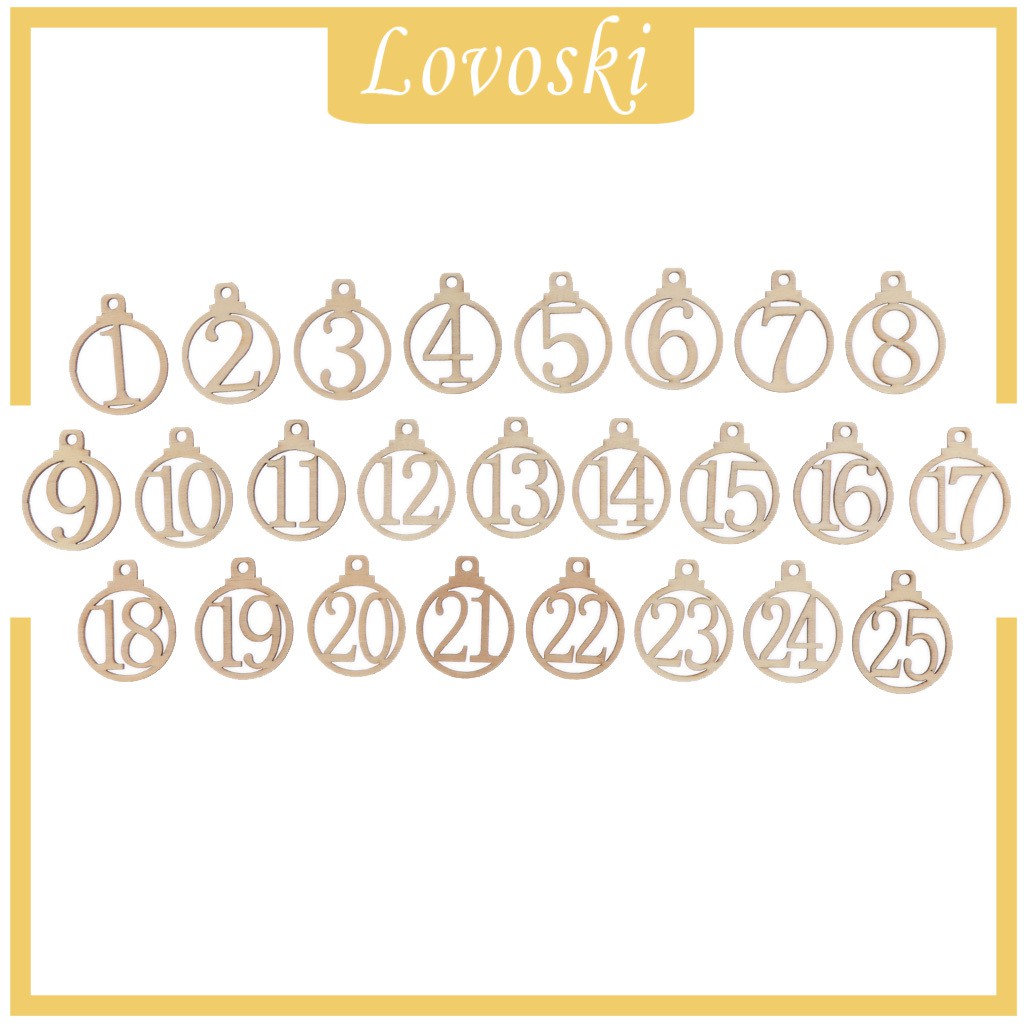 [LOVOSKI] จี้ปฏิทิน ตัวเลข 1-25