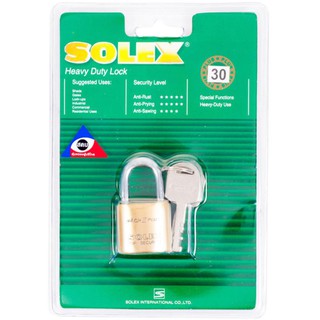 กุญแจลูกปืน SOLEX MACH2PLUS30 30 มม. SOLEX 30MM MACH2PLUS30 PB PADLOCK