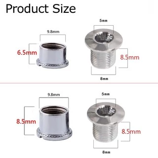 5ชิ้น/ชุด น๊อตขันใบจานหน้าจักรยาน สำหรับใบจานเดี่ยวและคู่ 6.5/8.5mm