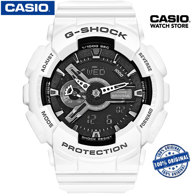 Casio G-SHOCK รุ่น GA-110CW สีขาวดำ ของแท้100%