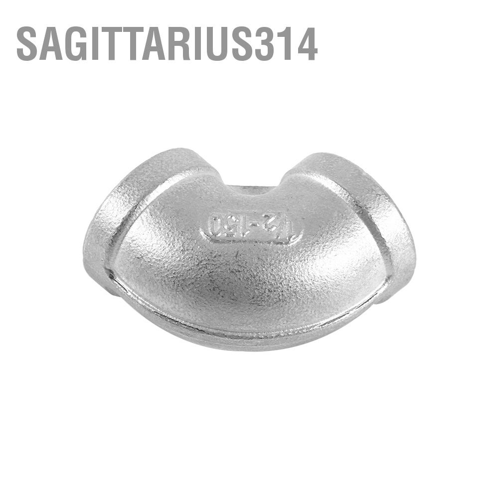 Sagittarius314 12 Elbow Pipe Connector 90 Degree Angled Stainless Steel Female Threaded Dn15 8475