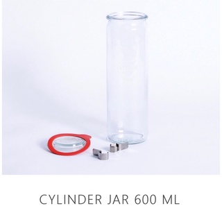 Weck Cylinder Jar  600 ml ขวดแก้วสูญญากาศ พร้อมฝา และคลิป