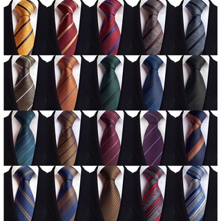 Efan เนคไทผ้าไหม 100% 8 ซม. สีเขียวเข้ม สีดํา สีฟ้า สีเหลือง…