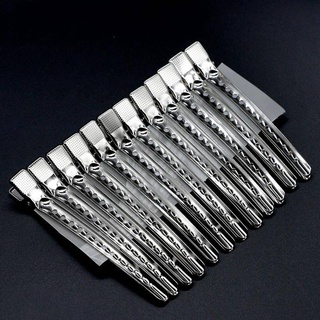 พร้อมส่ง ทนความร้อน Professional Salon อลูมิเนียมคลิป 12 ชิ้น/แพค Hairdressing คลิปสำหรับทำผม Hairpins Hair Clamp