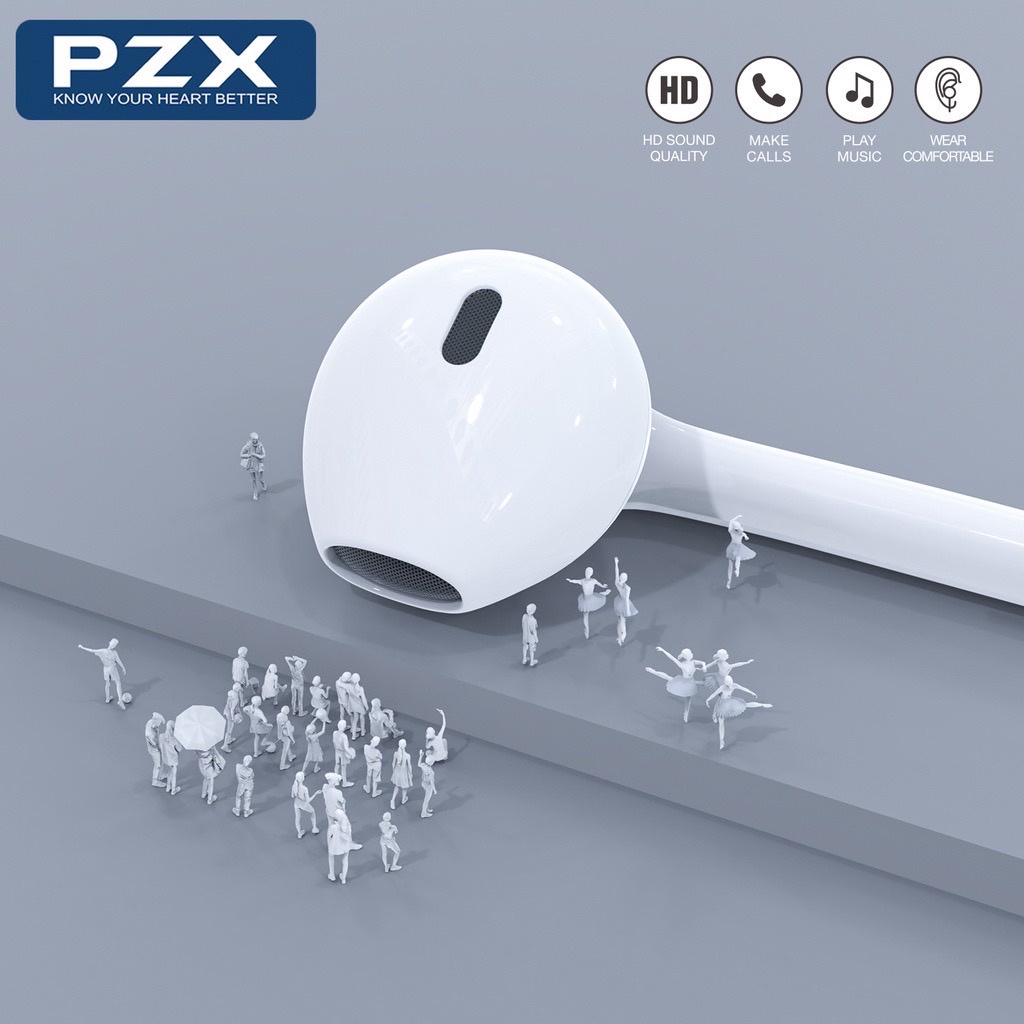 หูฟัง เสียงดี PZX 1551 3.5 มม. Stereo Earphones หูฟังOPPO VIVO HUAWEI เบสเเน่น ดีไซน์สวย ไม่เจ็บหู ของแท้100%