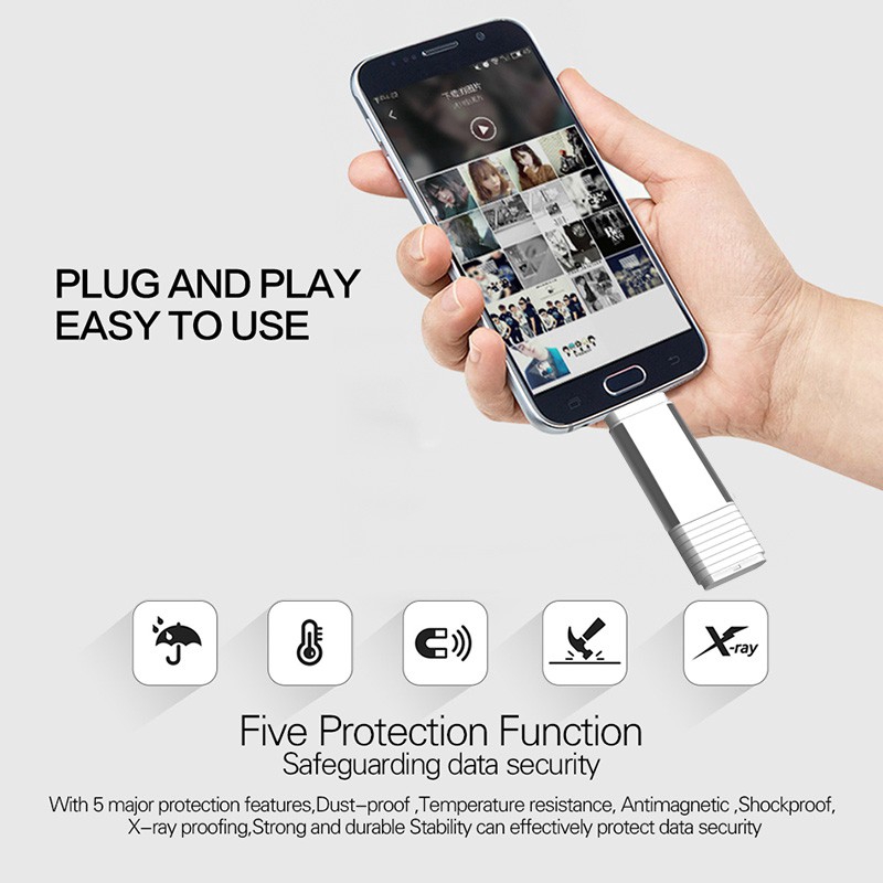 Otg Usb 3 . 0 แฟลชไดรฟ์ 32 Gb Type C พอร์ต Android โทรศัพท์ / Pc รองรับ