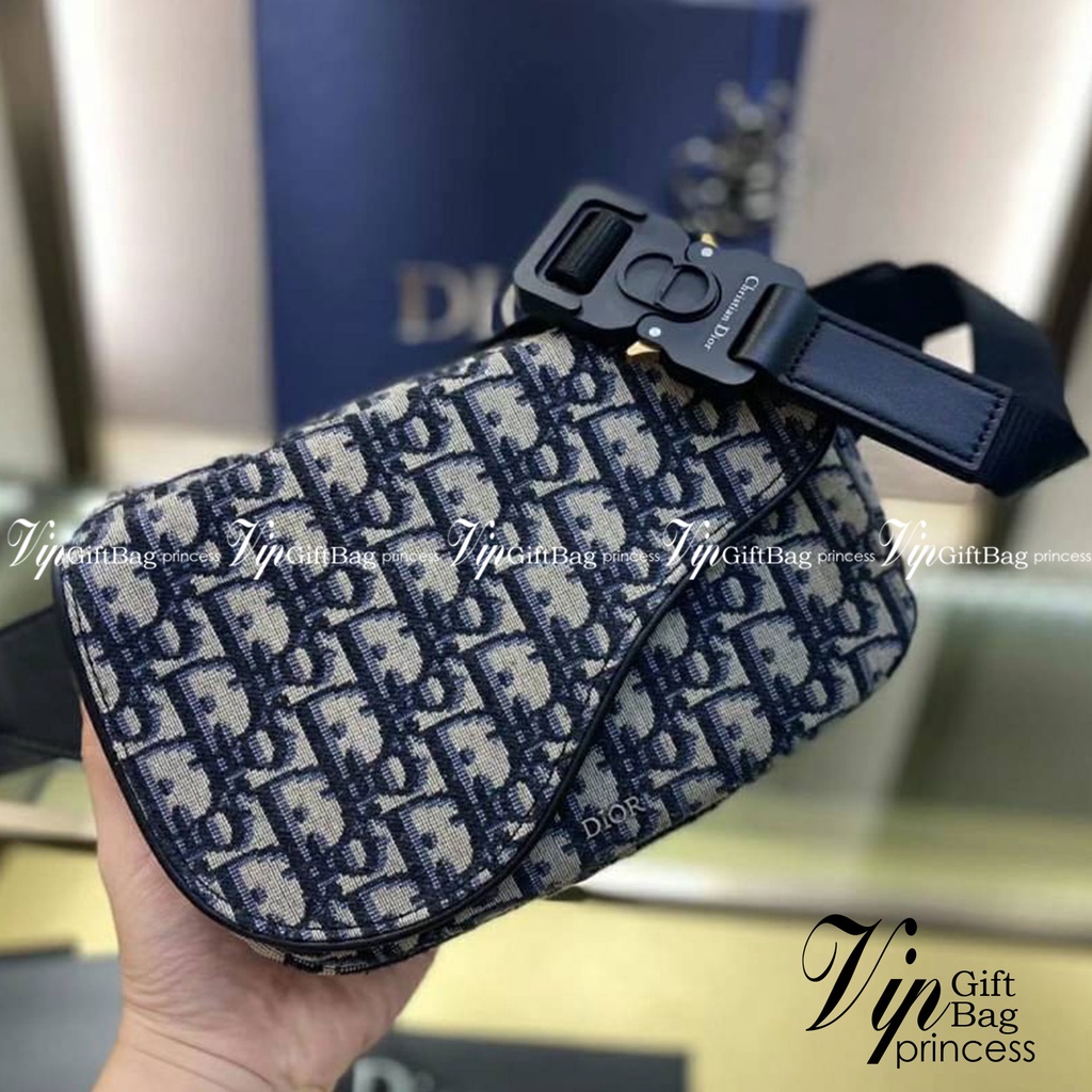 =DIOR BEIGN AND OBLIQUE JACQUARD SADDLE BELT BAG / =Dior Belt Bag เกรดใช้งานสลับของแท้ เกรดออริจินอล