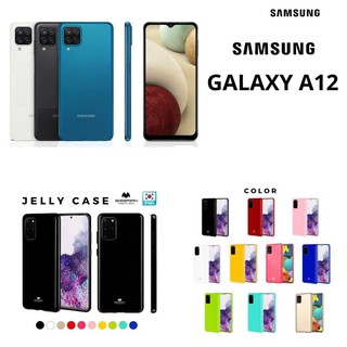 Samsung Galaxy A12 MERCURY Goospery Jelly Case Premium TPU ฝาหลัง กันกระแทก แบรนด์เกาหลี (ของแท้100%)