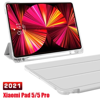 Xiaomi Pad 5 Pro Mi Pad 5 2021 11 นิ้ว Auto Wake/ใสเคสหนัง Tpu สําหรับใส่ปากกาดินสอ