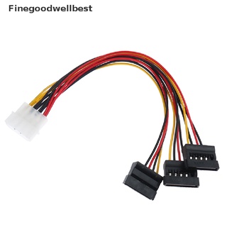 Fbth 4Pin IDE Molex To 3 ATA SATA ตัวเชื่อมต่อสายเคเบิลแยกพลังงาน