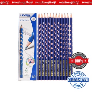MUISUNGSHOP ดินสอไม้สามเหลี่ยม lyra groove slim  ดินสอสามเหลี่ยม ช่วยให้จับดินสออย่างถูกวิธีตั้งแต่เริ่มต้น
