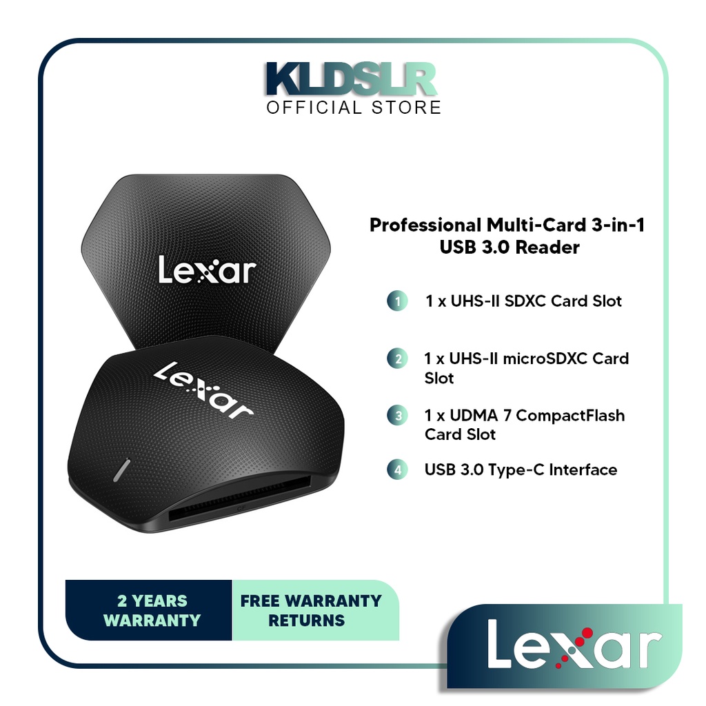 Lexar Professional Multi-Card 3-in-1 USB 3.0 Reader