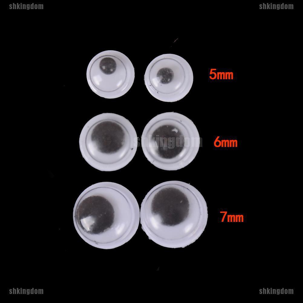 SHKINGDOM Self-adhesive Mixed 5mm/6mm/7mm Dolls Eye For Toys Dolls Googly Eyes Used For Doll Accessories