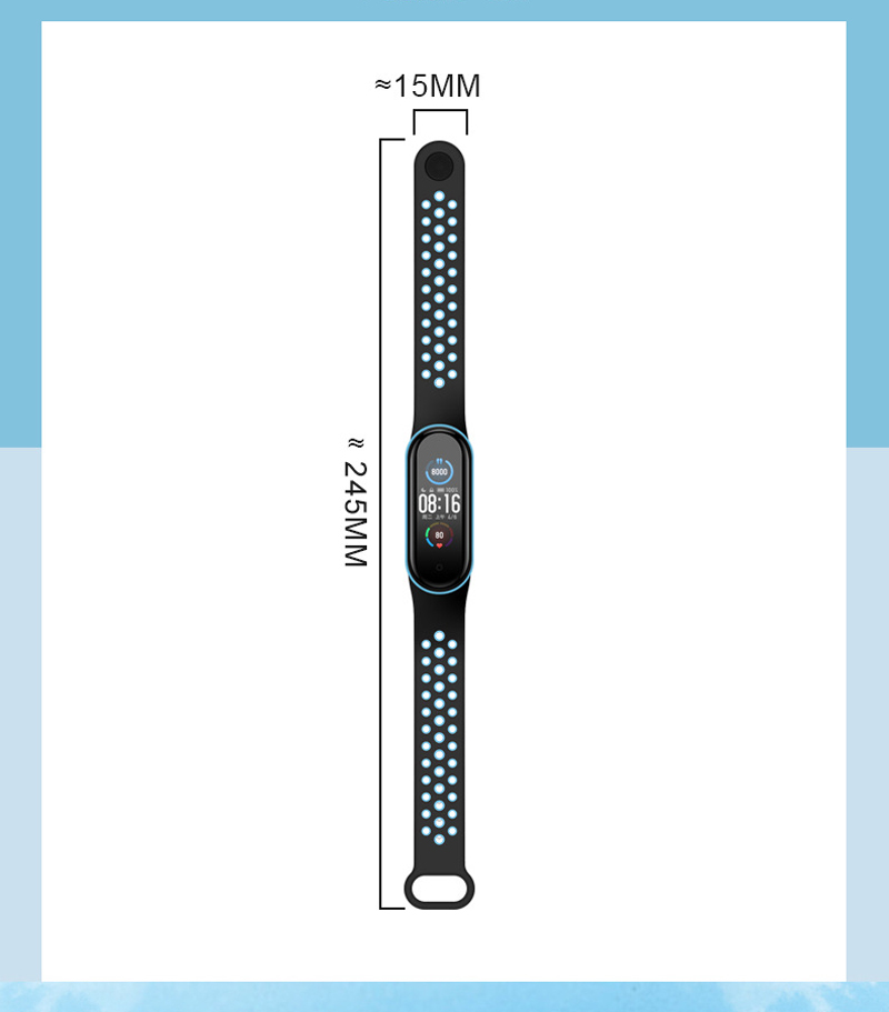 สายรัดซิลิโคน แบบนิ่ม สําหรับ Xiaomi Mi Band 5 Miband 5 6