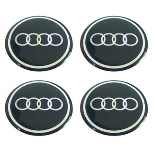 50mm. สติกเกอร์ AUDI สติกเกอร์ติดดุมล้อ สติกเกอร์เรซิ่น กว้าง 50 มิล.(5เซนติเมตร)