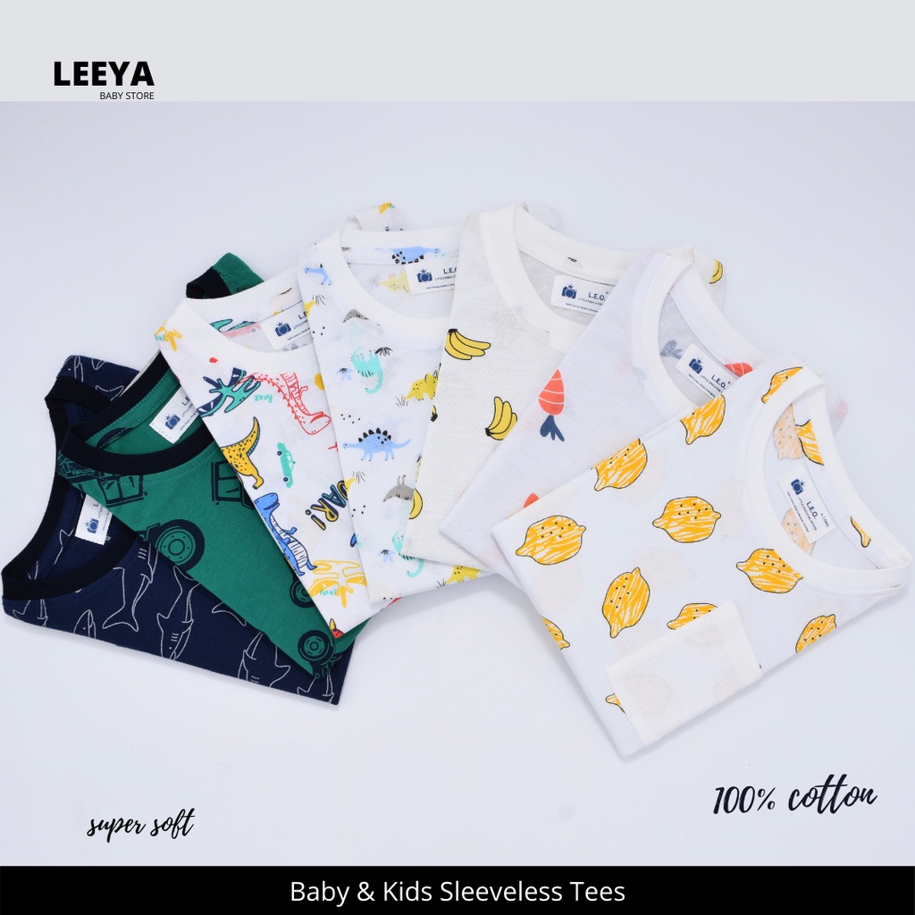 เสื้อยืดเด็ก เนื้อผ้านุ่ม สวมใส่สบาย งานเย็บพรีเมี่ยม คุณภาพดีเยี่ยม (Unisex Mix) baby & kids tshirt 100% Cotton Leeya