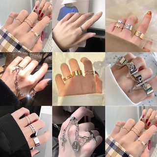 [The Punk Style Ring] แหวนแฟชั่นสไตล์เกาหลีสําหรับผู้ชายและผู้หญิง