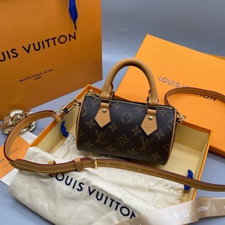 Louis vuitton speedy nano Grade vip Size 16 cm  อปก.full box set