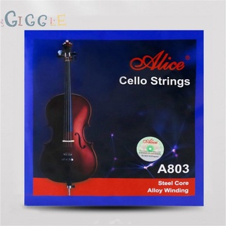 [Readystock]Cello String Set Strong Alice A803 C-G-D-A Cello Strings Size 4/4 3/4 Cello#giggle