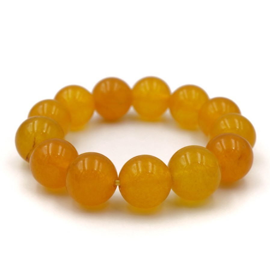 LUCKYSTONE หินสีนำโชค สร้อยข้อมือหินแท้ โทนสีแดงสด ขนาด 12 มม. by siamonlineshop