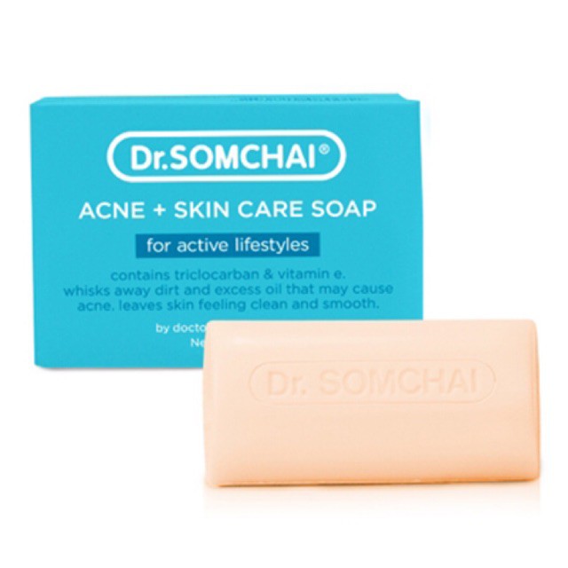 🔥ล้างสต๊อก🔥*อ่านก่อนสั่งซื้อ*Dr.somchai acne skin care soap สบู่ ดร.สมชาย 1ก้อน ปริมาณ80g. สำหรับผู้