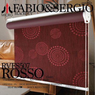 RVFS507 ม่านม้วน ทึบแสง สีแดง ROSSO รุ่น “FABIO &amp; SERGIO”