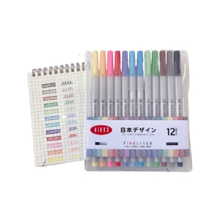 【ลด40 ใช้โค้ด SBRTXM】Fineline 12 สี ปากกาสี หัวเข็ม Morglory [GFP27801]