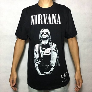 คอลูกเรือ☬◈▫เสื้อวง Nirvana x Mastermind x Fear Of God เสื้อยืดวงร็อค-4XL