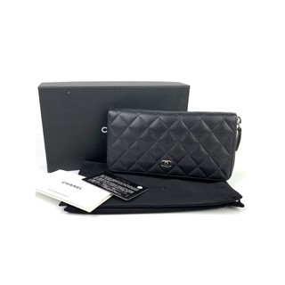 Chanel Zippy Wallet Caviar Shw