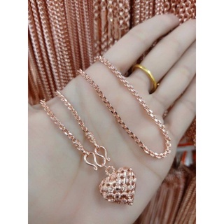 #​สร้อยคอนาคพร้อมจี้หัวใจ