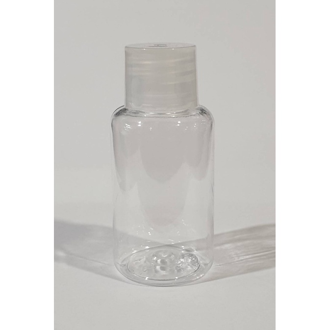 ขวดพลาสติกใสทรงคลาสสิค 30 ml. พร้อมฝาปิด 1 แพ็คมี 50 ใบ มีฝาปิด 5 แบบ