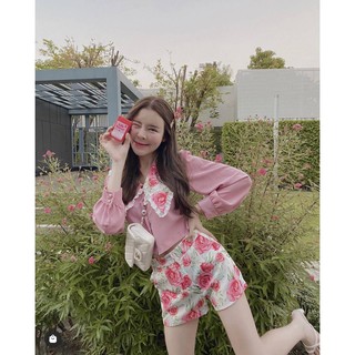 เสื้อ+กางเกง ชุดเซต เสื้อสาวอวบ