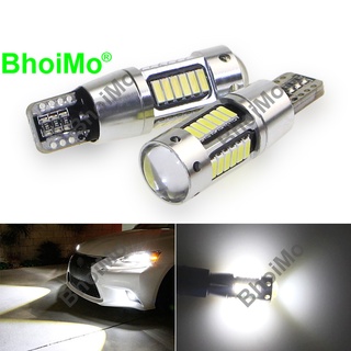 Bhoimo หลอดไฟอลูมิเนียม T10 Led W5W 194 168 สําหรับติดป้ายทะเบียนรถยนต์รถจักรยานยนต์ Dc12V สีขาว