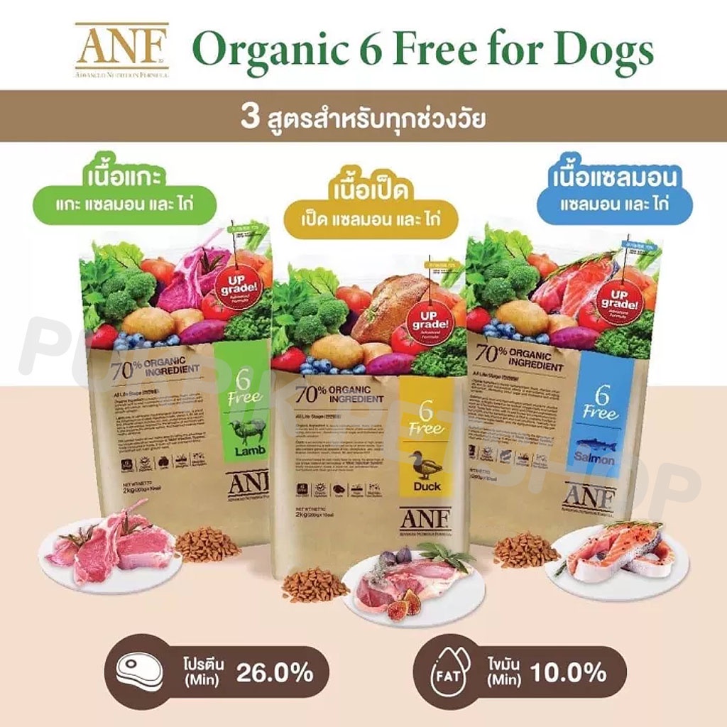 anf 6 free natural 2kg อาหารสุนัขออแกนิค