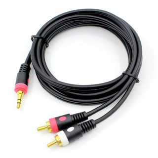 【1.5m/3m/5m/10m】3.5mm to 2 RCA audio cable, for phone, headphone, speaker black 3.5mm Jack stereo to 2 RCA Male Aux Audio Cable Wire