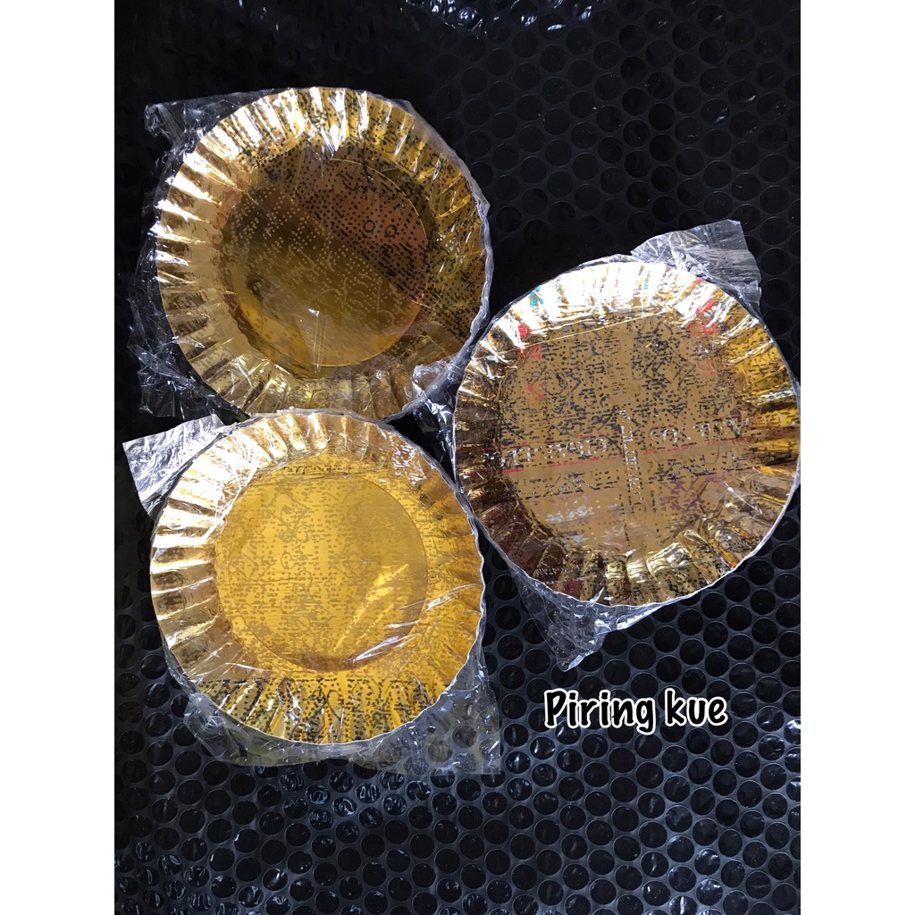 ECONOMIC GOLD PLATE กระดาษเค้ก TART BIRTHDAY PAPER PLATE mas
