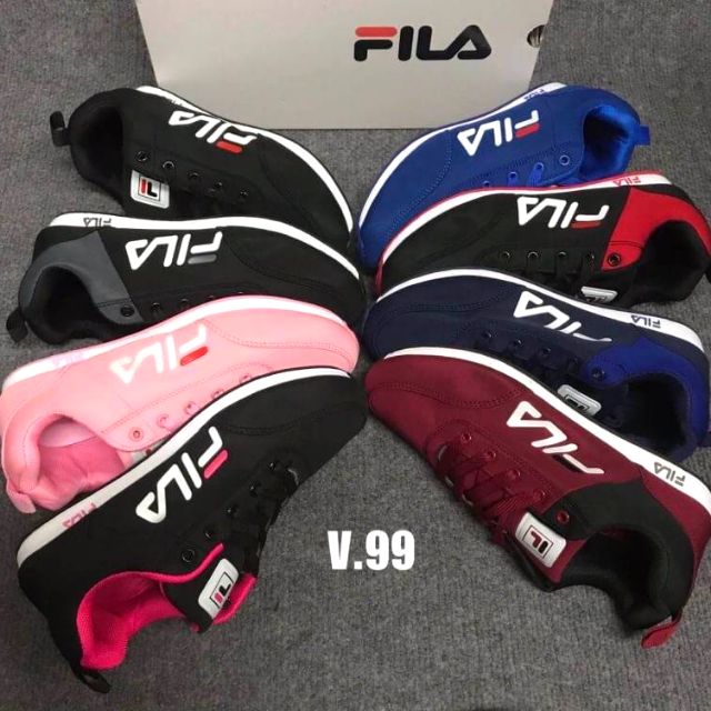 ส้นแบน 8สี👾พร้อมส่ง FILA 👿รองเท้าผ้าใบ